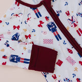 Long Sleeve Zippy Romper - Nutcracker