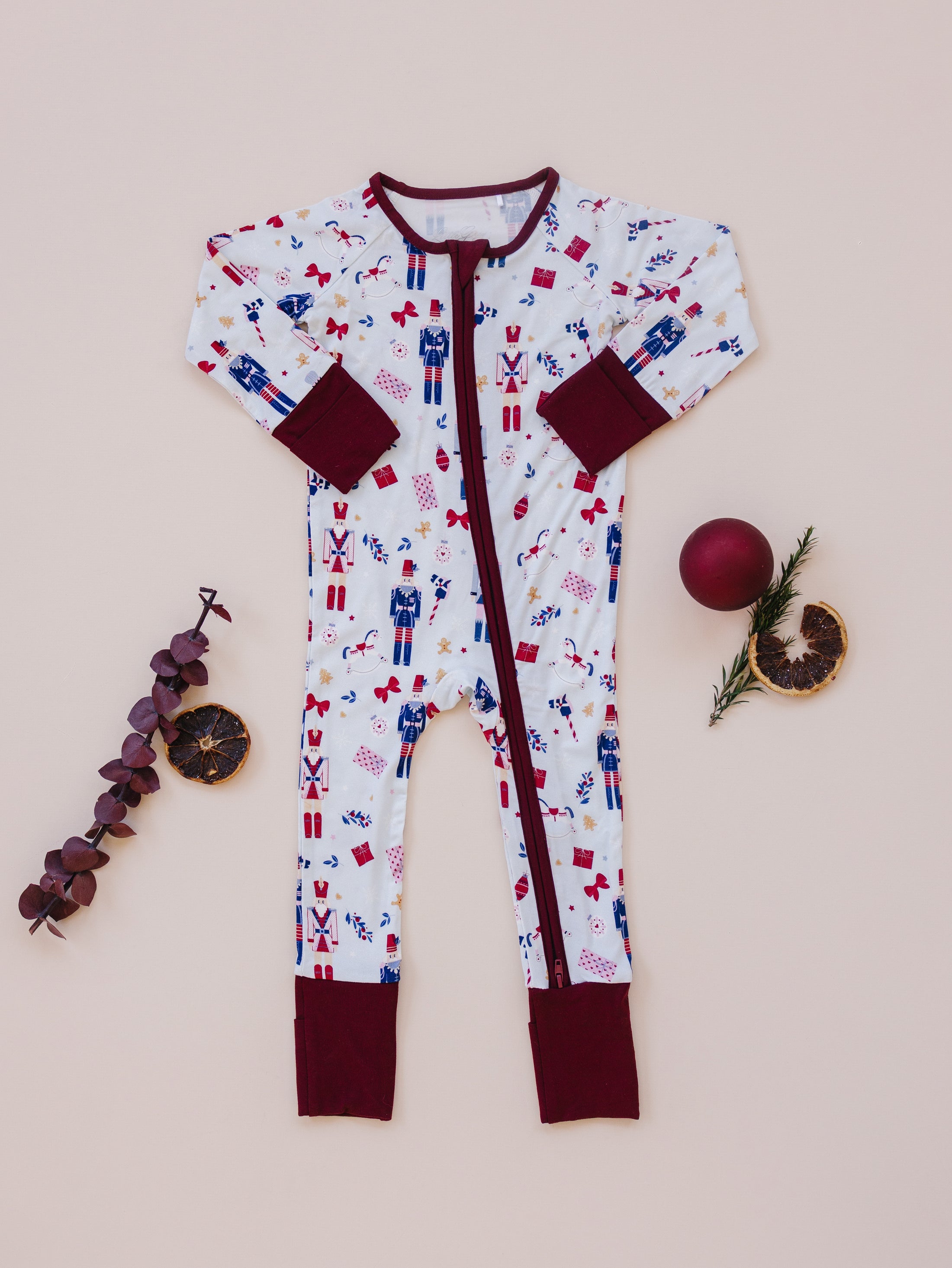 Long Sleeve Zippy Romper - Nutcracker