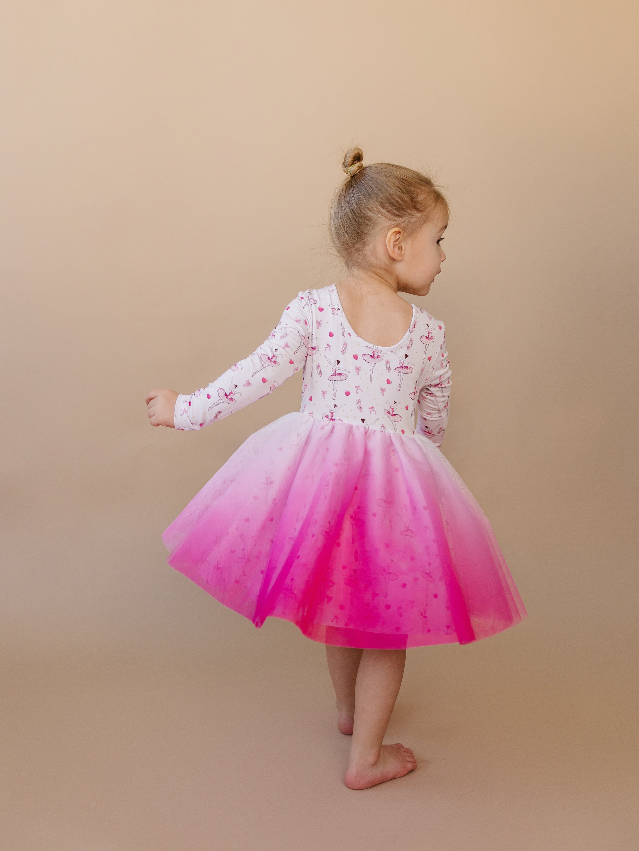 Long Sleeve Ballet Tutu Dress - Ballerina
