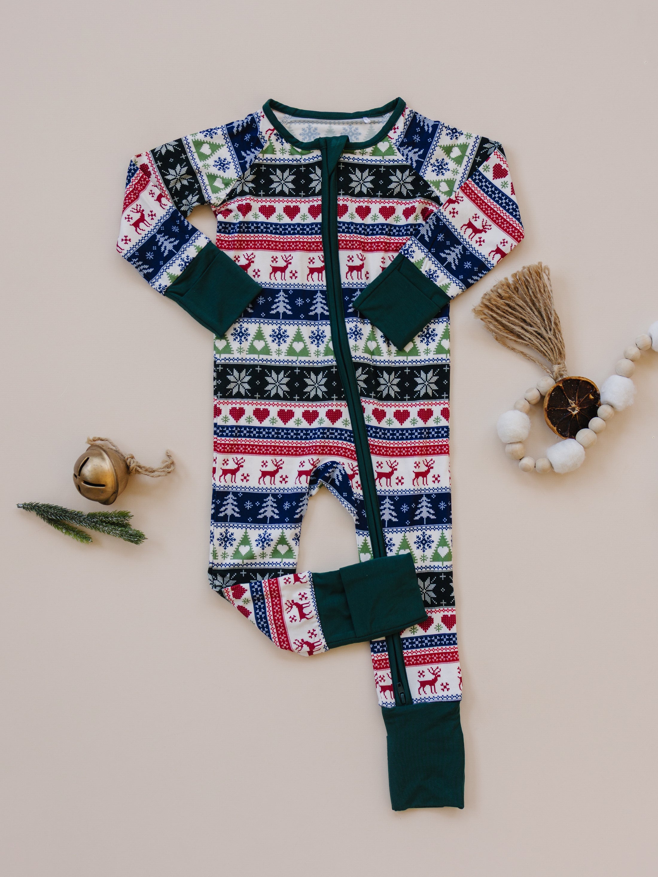 Long Sleeve Zippy Romper - Nordic