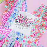 Floral Garden Patch Embroidered Pinafore Dress