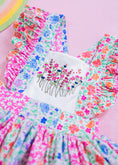 Load image into Gallery viewer, Floral Garden Patch Embroidered Pinafore Dress
