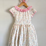 Spring Floral Dress with Bunny Headband