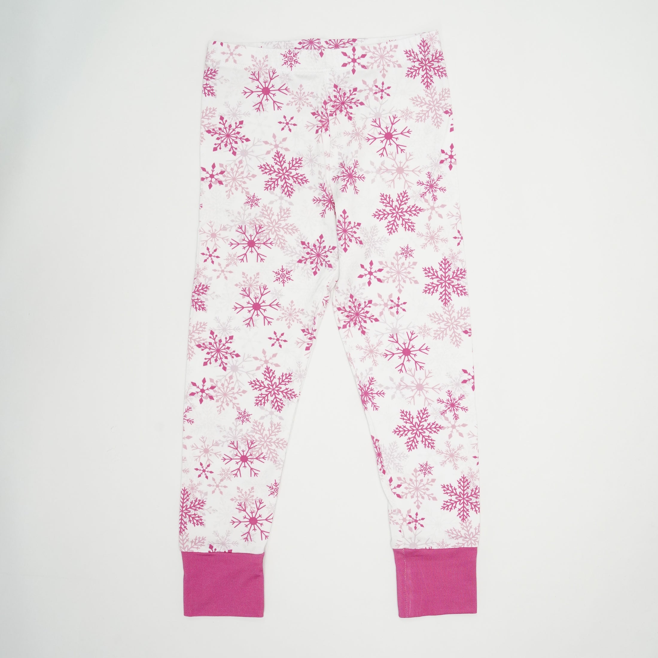 Holiday Pjs Set- Pink Snowflakes