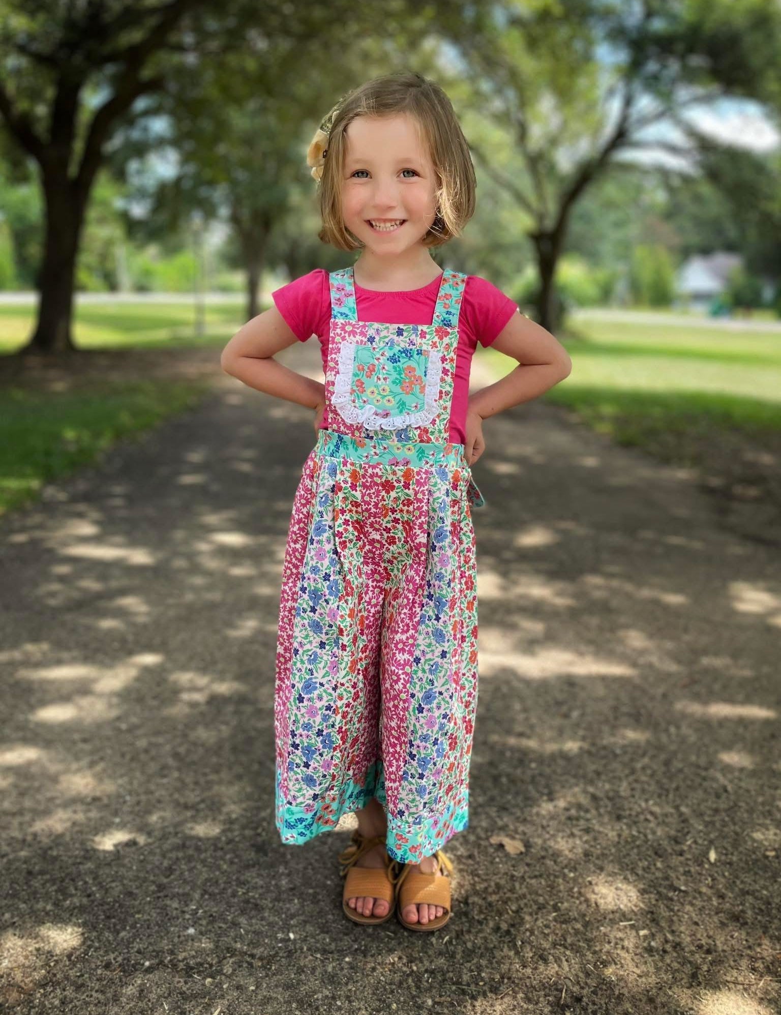 Floral Garden Patch Romper