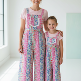 Willow Crossback Jumpsuit- Floral Garden Patch - Mommy and Me
