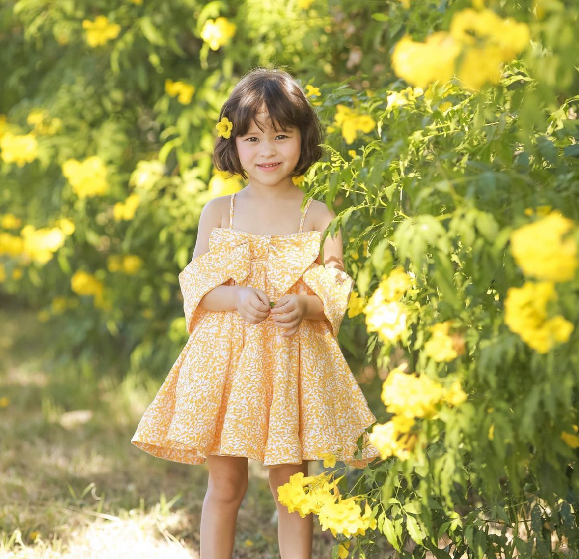 (Yellow Floral-Soft Linen)