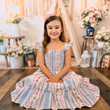 Sun Dress - Floral Stripes