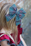 Load image into Gallery viewer, Hairbow -  Red and Green Plaid
