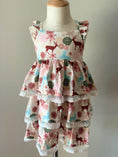 Load image into Gallery viewer, Ruffle Strap Layered Dress In Deer Floral Print
